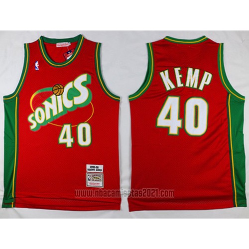 Camiseta Seattle SuperSonics Shawn Kemp #40 Historic Retro Rojo